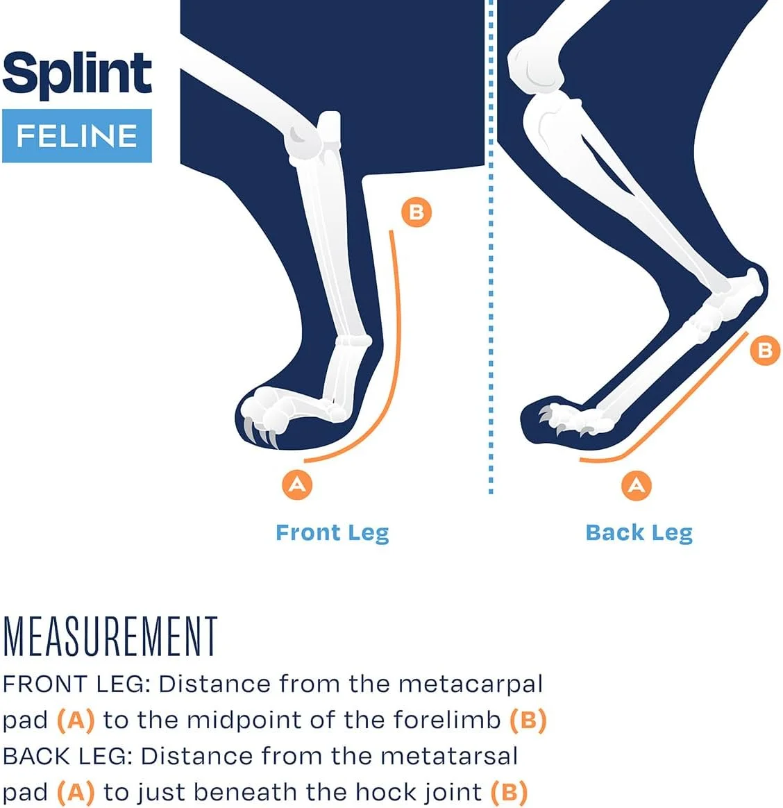 مچ بند/قوزک بند گربه بالتو - بریس هایپراکستنشن گربه - بریس با آتل آلومینیومی - پشتیبانی از شکستگی ها و رگ به رگ شدن - پشتیبانی از پای جلویی، خیلی خیلی کوچک