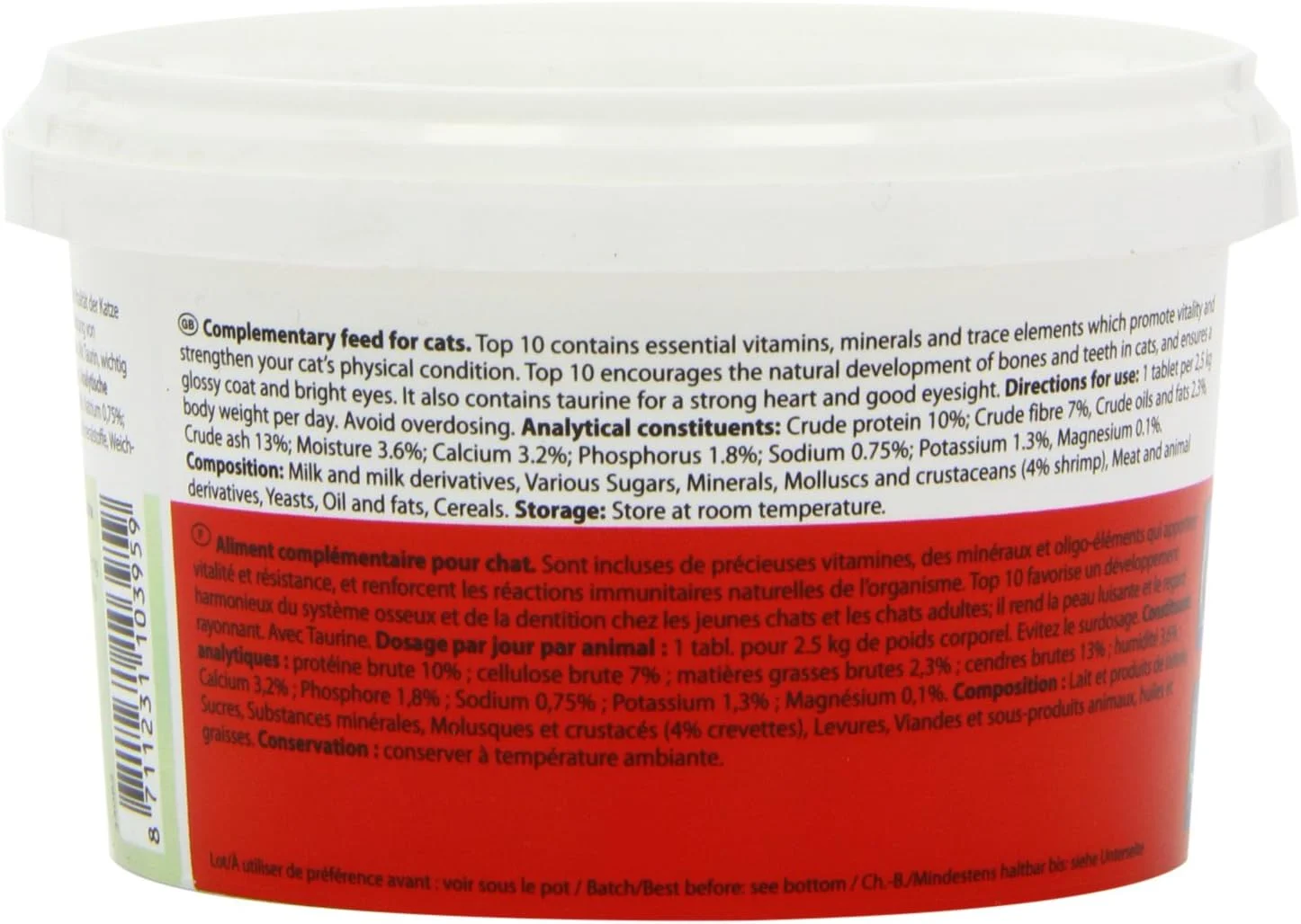 بیفار Top 10 مولتی ویتامین گربه 180 مکمل غذایی