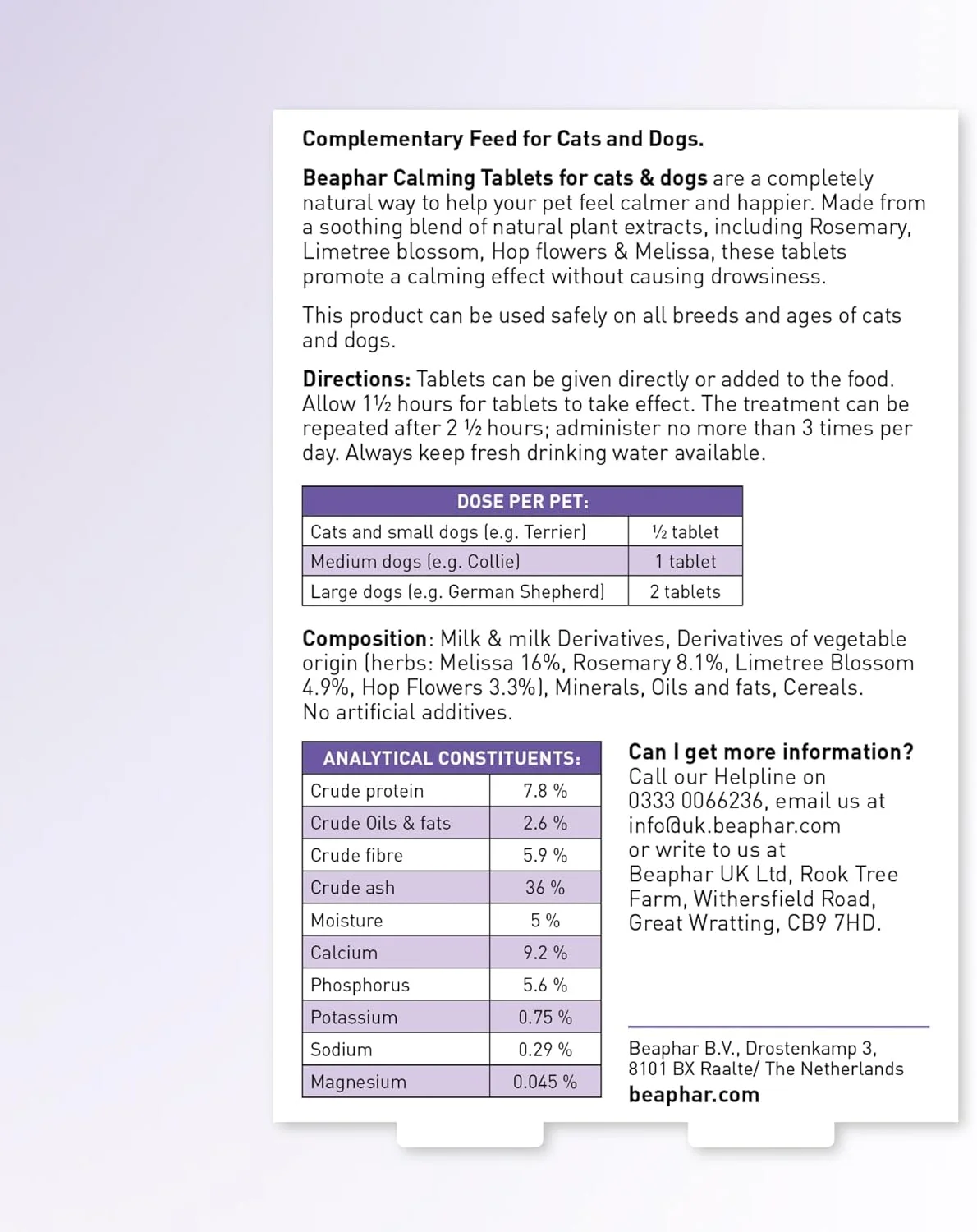 قرص آرامبخش گربه و سگ بیفار