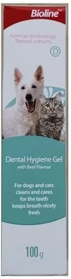 ژل بهداشت دهان و دندان بایولاین برای گربه و سگ، ۱۰۰ گرم، چند رنگ