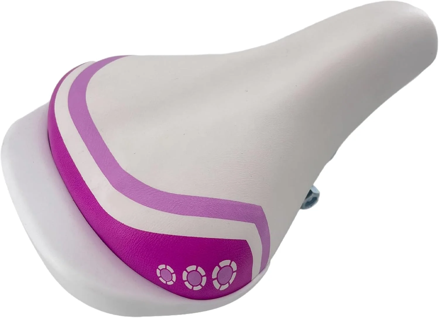 زین پهن دوچرخه برای دوچرخه های کودکان 12، 14، 16 و 18 اینچ، زین جایگزین راحت برای دوچرخه های دخترانه، مناسب برای لوله زین 22.2 میلی متری، لوازم جانبی دوچرخه کودکان، صورتی و بنفش