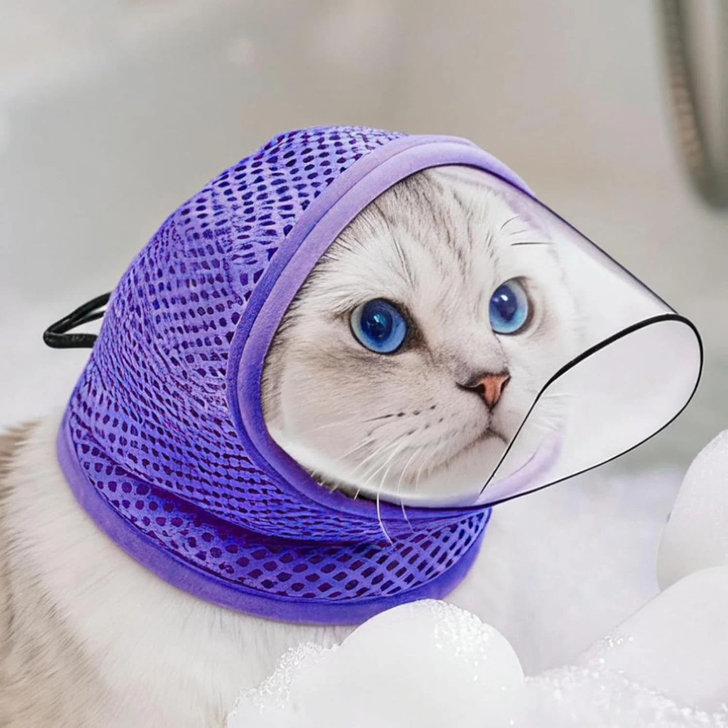پوزه بند گربه، لوازم تنفسی نرم ضد گاز گرفتن حیوانات خانگی، پوشش سر پوزه بند آرایش گربه | برای مهار، جلوگیری از گاز گرفتن، جویدن، خراشیدن، پیرایش ناخن حیوانات خانگی، لباس