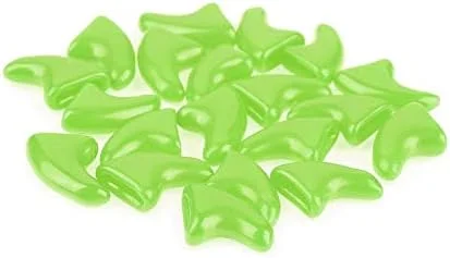 لوازم مراقبت از حیوانات خانگی گربه سگ، 20 عدد روکش ناخن گربه سیلیکونی نرم / پنجه گربه / محافظ ناخن حیوانات خانگی / روکش ناخن گربه، سایز: XS (مشکی) (رنگ: سبز)