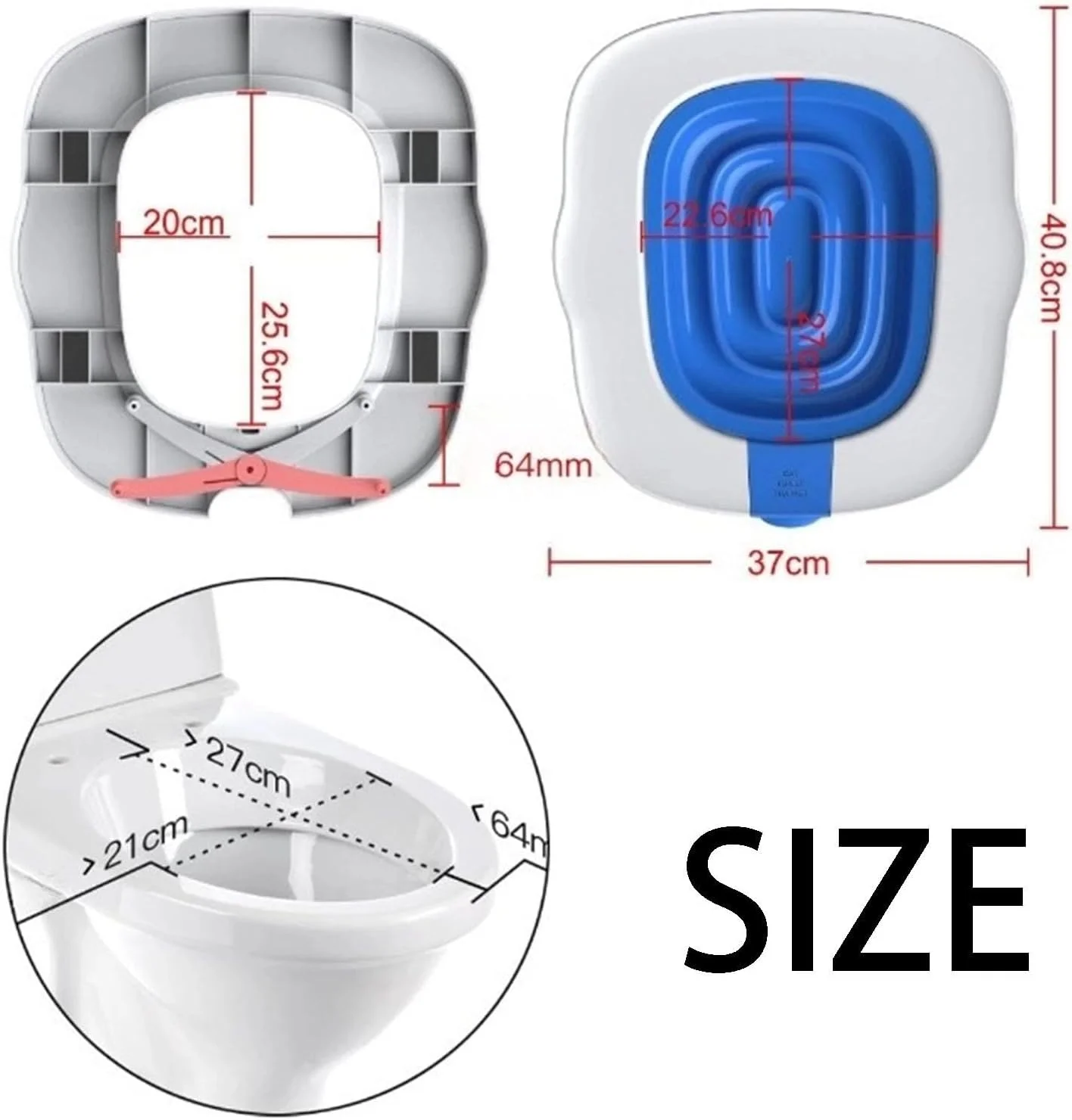 سیستم آموزش توالت گربه Creations، ابزار صندلی آموزشی توالت گربه برای استفاده در منزل، آبی