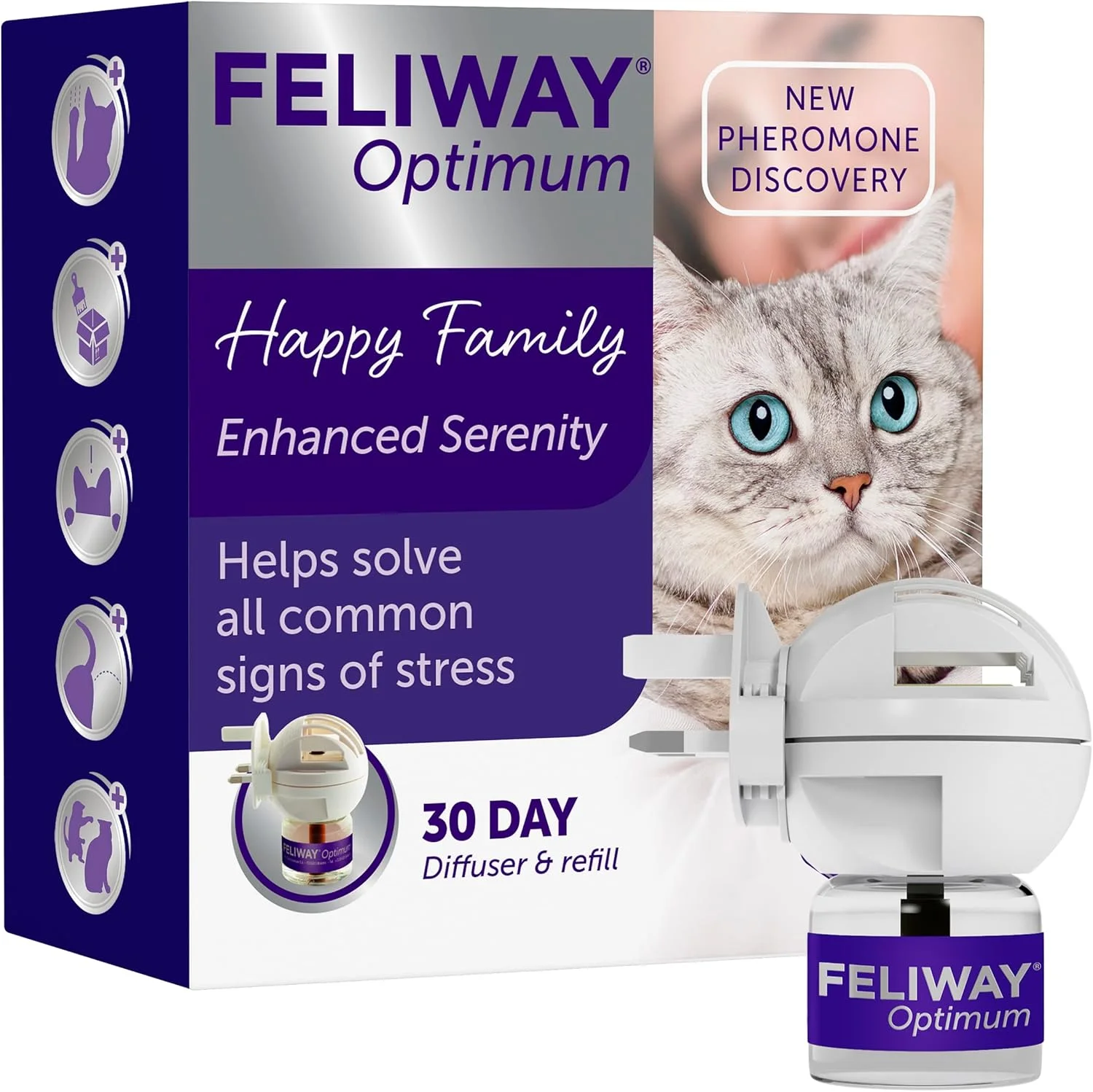 پخش کننده و شارژ مجدد Feliway Optimum برای گربه ها 48 میلی لیتر