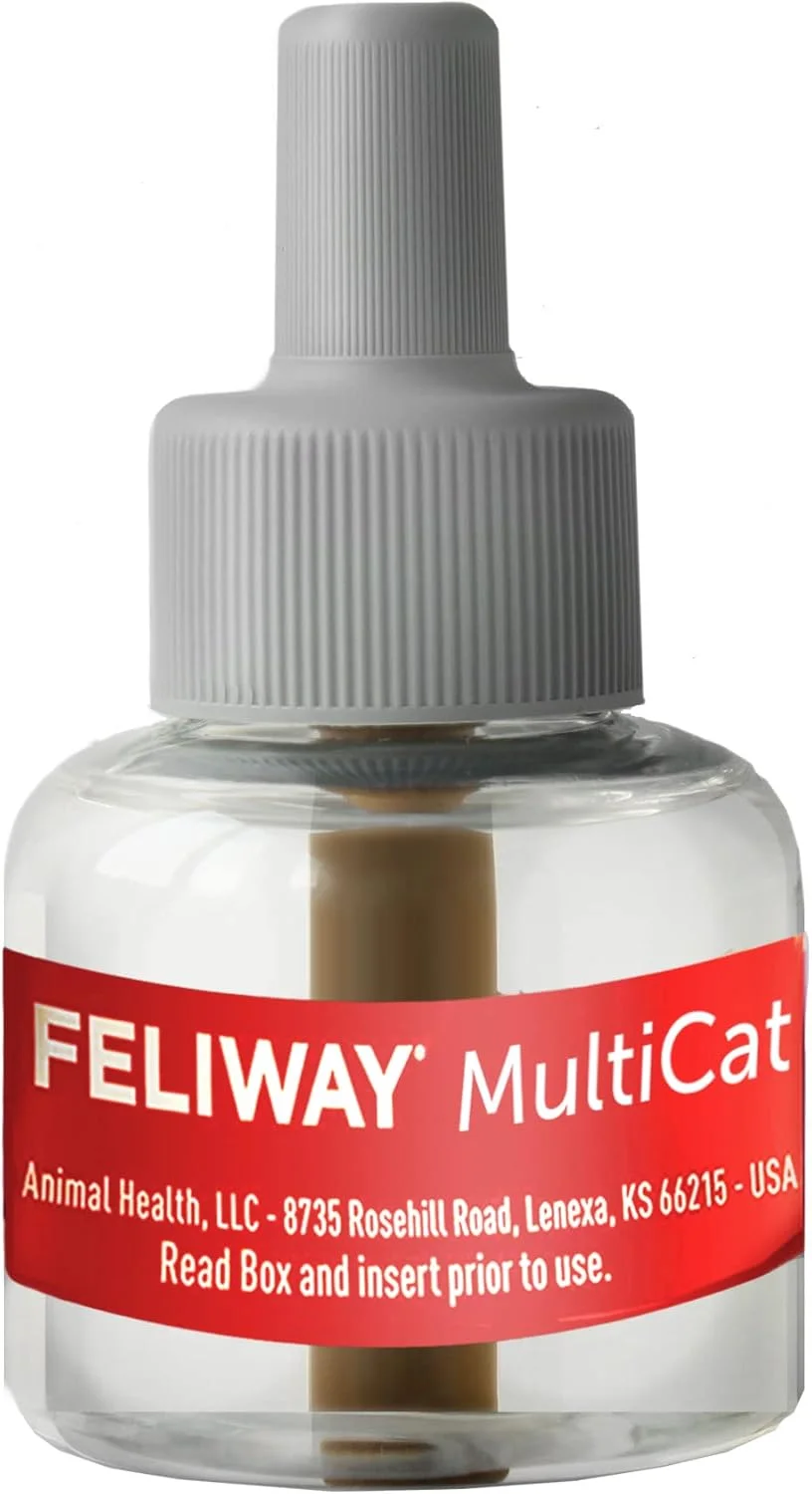 محلول آرام‌بخش چند گربه‌ای FELIWAY (یک بسته، 48 میلی‌لیتر) | توصیه شده توسط دامپزشکان | کاهش دعوا و درگیری بین گربه‌ها (D89420B)