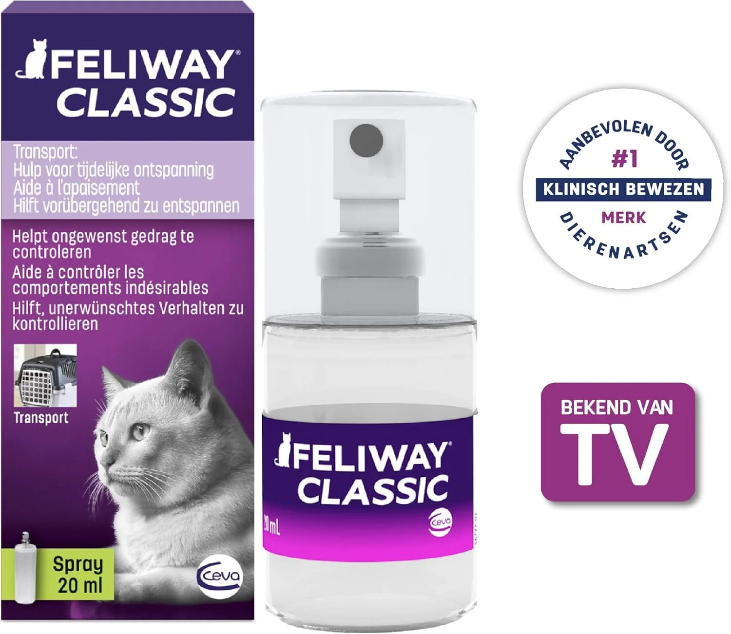 اسپری مسافرتی فرمون گربه Ceva - FELIWAY (20 میلی لیتر)