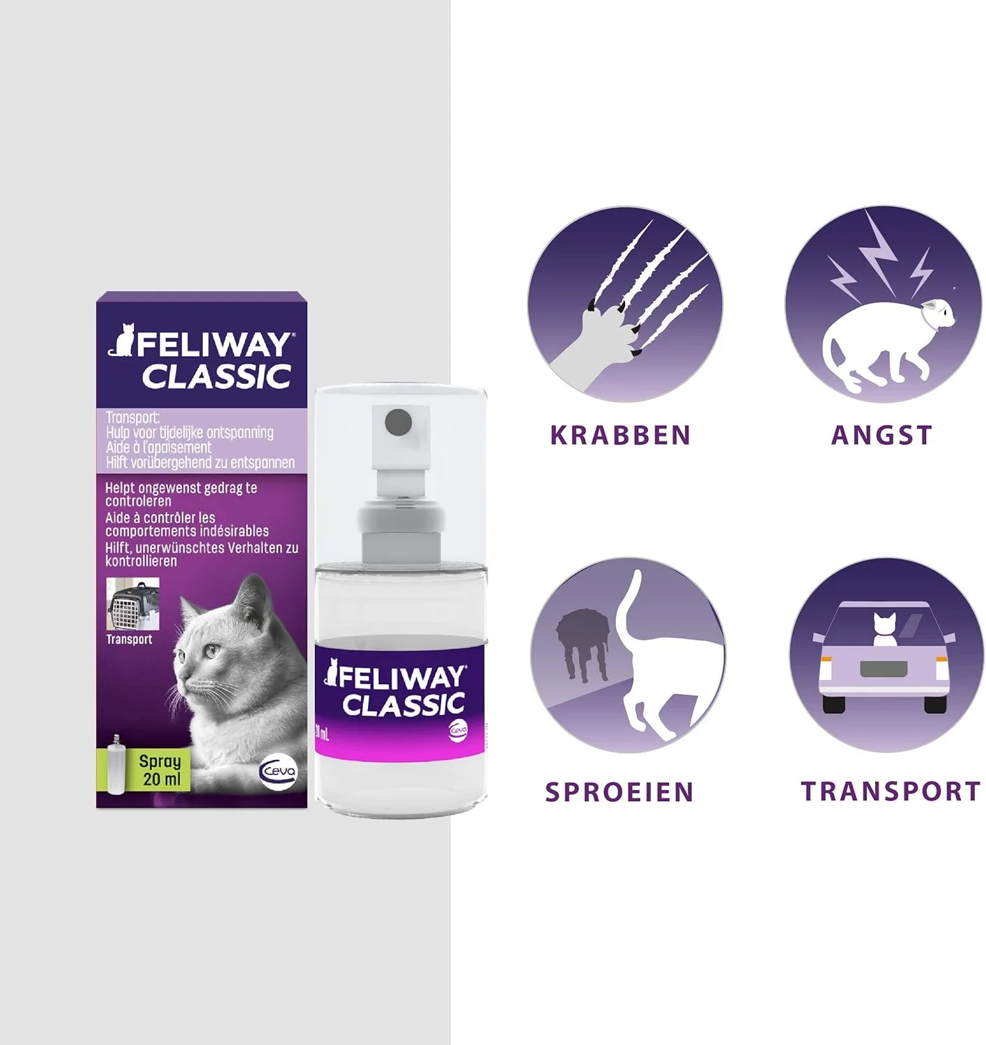 اسپری مسافرتی فرمون گربه Ceva - FELIWAY (20 میلی لیتر)