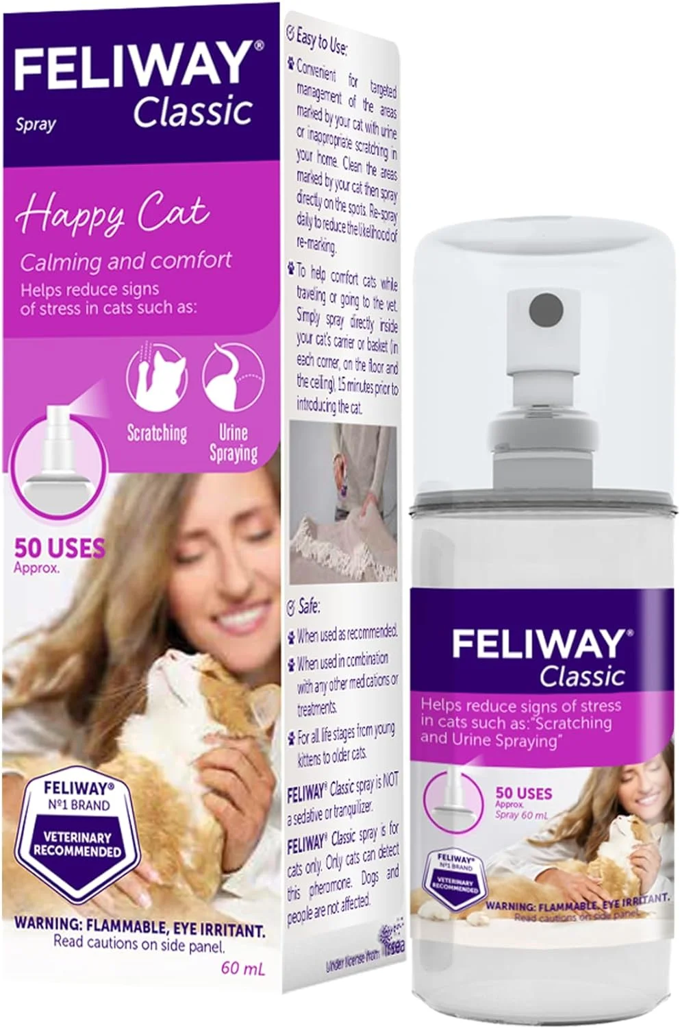 اسپری آرام‌بخش گربه FELIWAY Ceva (۶۰ میلی‌لیتر)
