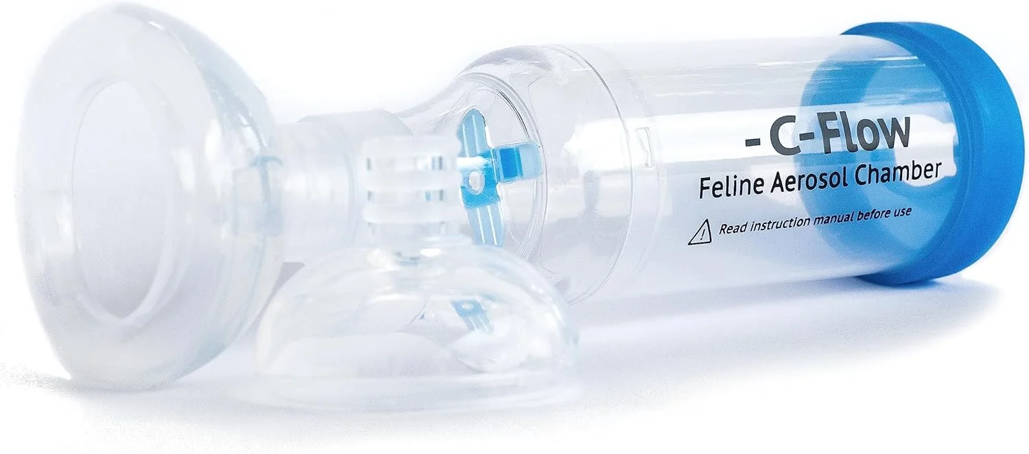 محفظه استنشاقی گربه با نشانگر تنفس - شامل 2 ماسک برای تناسب با اکثر گربه ها - محفظه آئروسل گربه سانان
