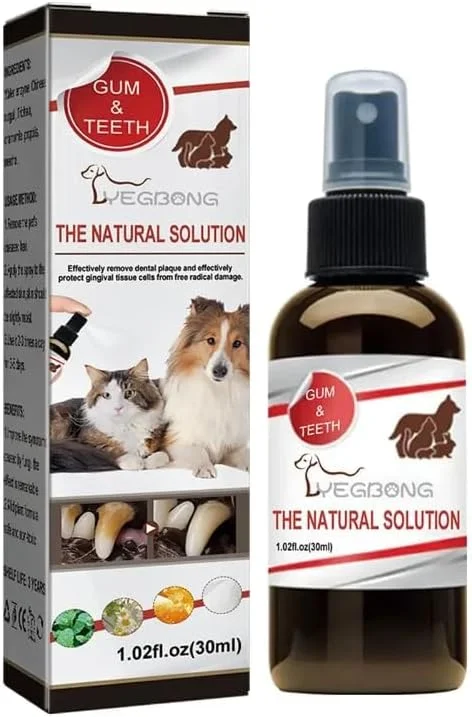 اسپری تمیز کننده دندان حیوانات خانگی، از بین برنده بوی بد دهان سگ ها، خوشبو کننده دهان گربه ها، تمیز کننده دهان و دندان، اسپری خوشبو کننده، لوازم حیوانات خانگی 30 میلی لیتر