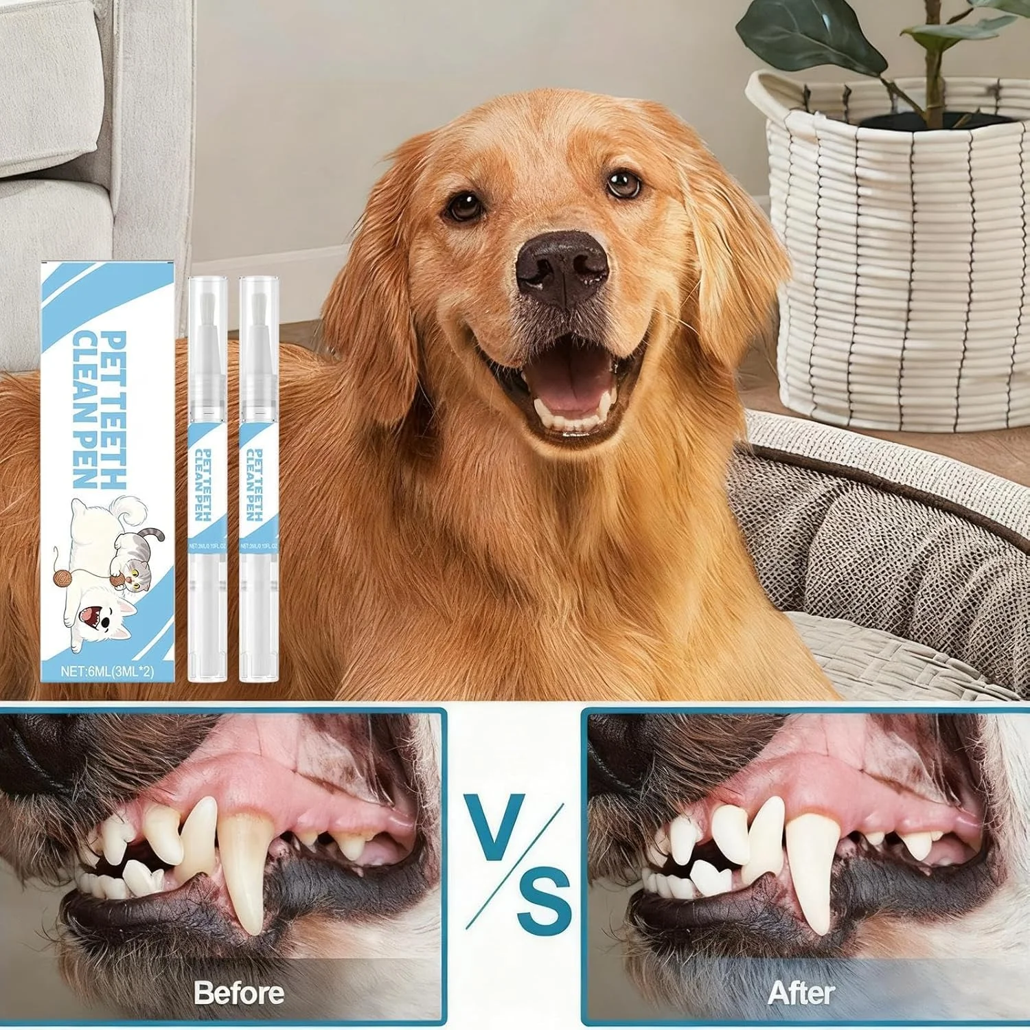 قلم ژل مسواک سگ | لوازم حیوانات خانگی برای تنفس تازه | قلم ژل دندان 3 میلی لیتری گربه | برای سگ، توله سگ، بچه گربه، کوچک، متوسط، بزرگ، منزل، مسافرت، نظافت، آموزش روزانه