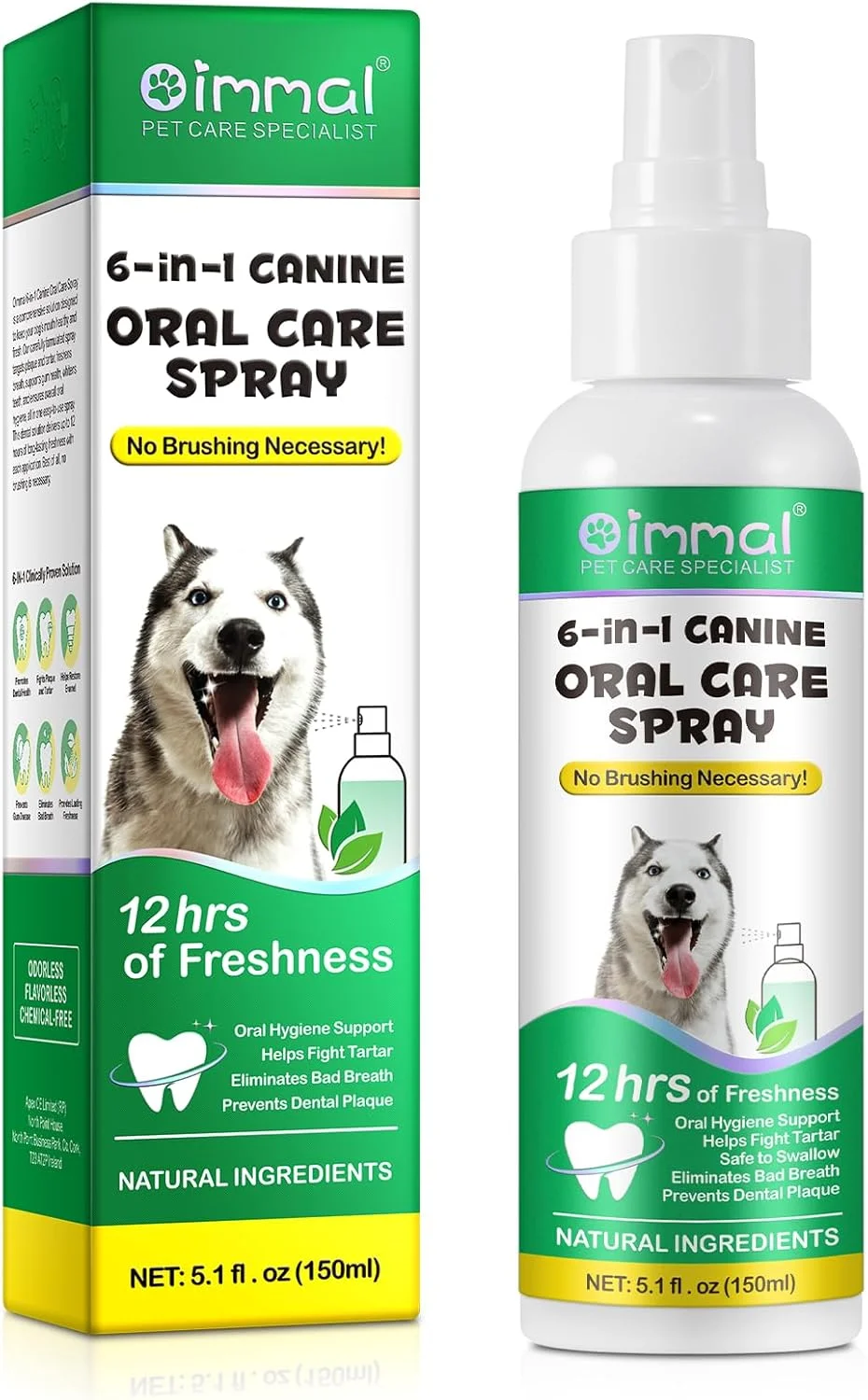 اسپری دهان حیوانات خانگی، اسپری تمیز کننده دندان حیوانات خانگی 150 میلی لیتری، اسپری تمیز کننده دندان برای سگ و گربه، کاهش پلاک و جرم بدون مسواک زدن، اسپری دهان سگ خوشبو کننده تنفس