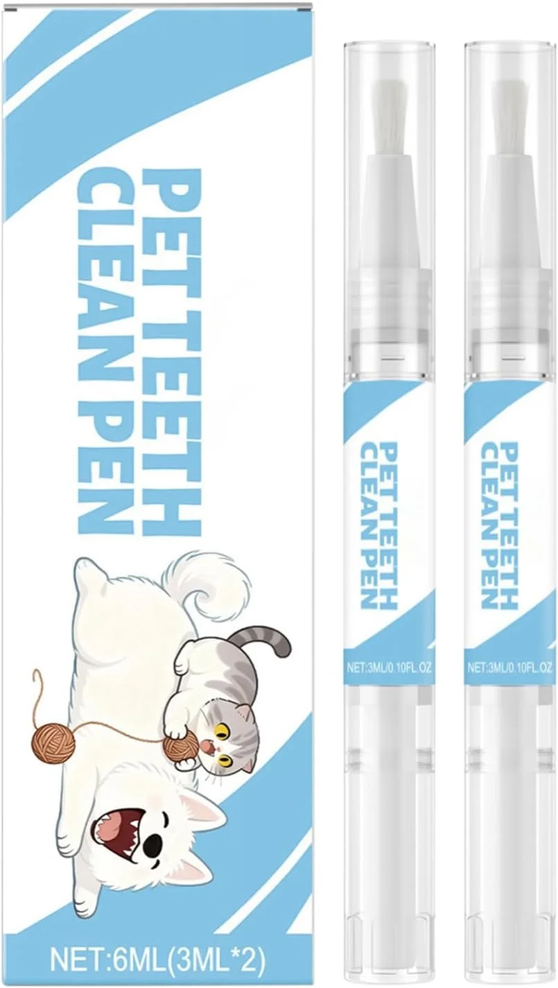 قلم تمیز کننده دندان سگ | لوازم حیوانات خانگی برای تنفس تازه، قلم ژل مسواک دندان گربه 3 میلی لیتری | برای توله سگ، بچه گربه، نژادهای کوچک، متوسط و بزرگ، استفاده روزانه در خانه، مسافرت و کلینیک های دامپزشکی