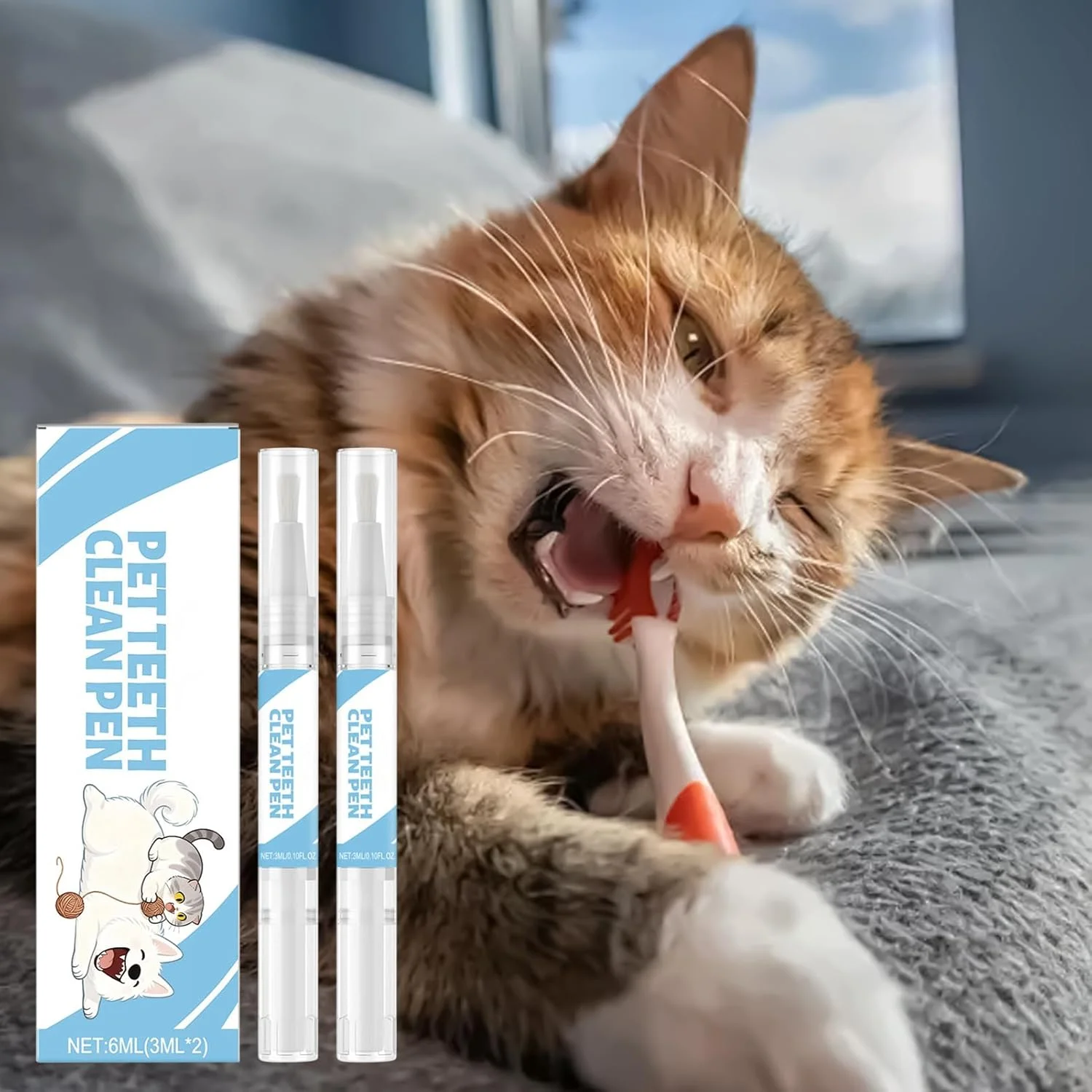 قلم تمیز کننده دندان سگ | لوازم حیوانات خانگی برای تنفس تازه، قلم ژل مسواک دندان گربه 3 میلی لیتری | برای توله سگ، بچه گربه، نژادهای کوچک، متوسط و بزرگ، استفاده روزانه در خانه، مسافرت و کلینیک های دامپزشکی