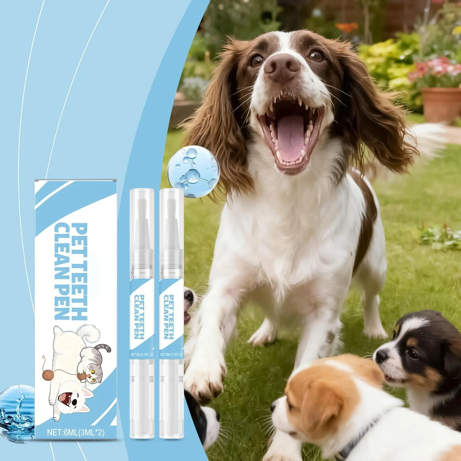 قلم تمیز کننده دندان سگ | لوازم حیوانات خانگی برای تنفس تازه، قلم ژل مسواک دندان گربه 3 میلی لیتری | برای توله سگ، بچه گربه، نژادهای کوچک، متوسط و بزرگ، استفاده روزانه در خانه، مسافرت و کلینیک های دامپزشکی