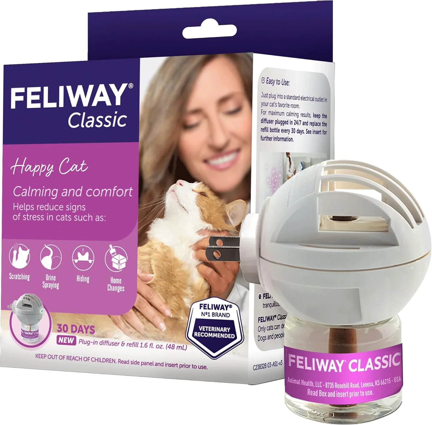 پخش کننده و شارژ مجدد ۴۸ میلی لیتری Ceva Feliway Classic