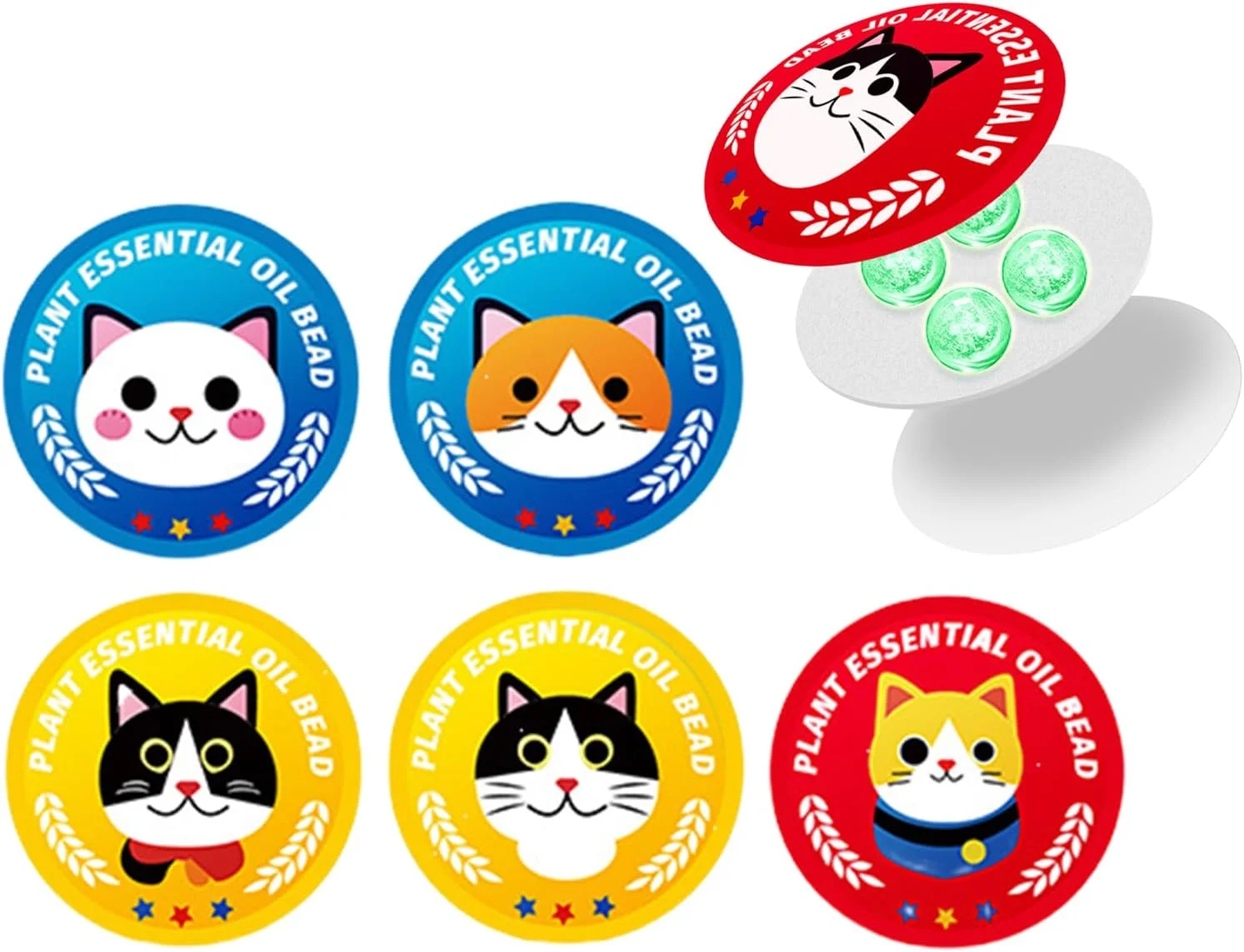 آرام‌بخش گربه - 6 عدد پچ آرام‌بخش سریع الاثر، پچ‌های آرام‌بخش قابل حمل بچه گربه، لوازم حیوانات خانگی با ماندگاری طولانی برای داخل خانه، ماشین، رعد و برق