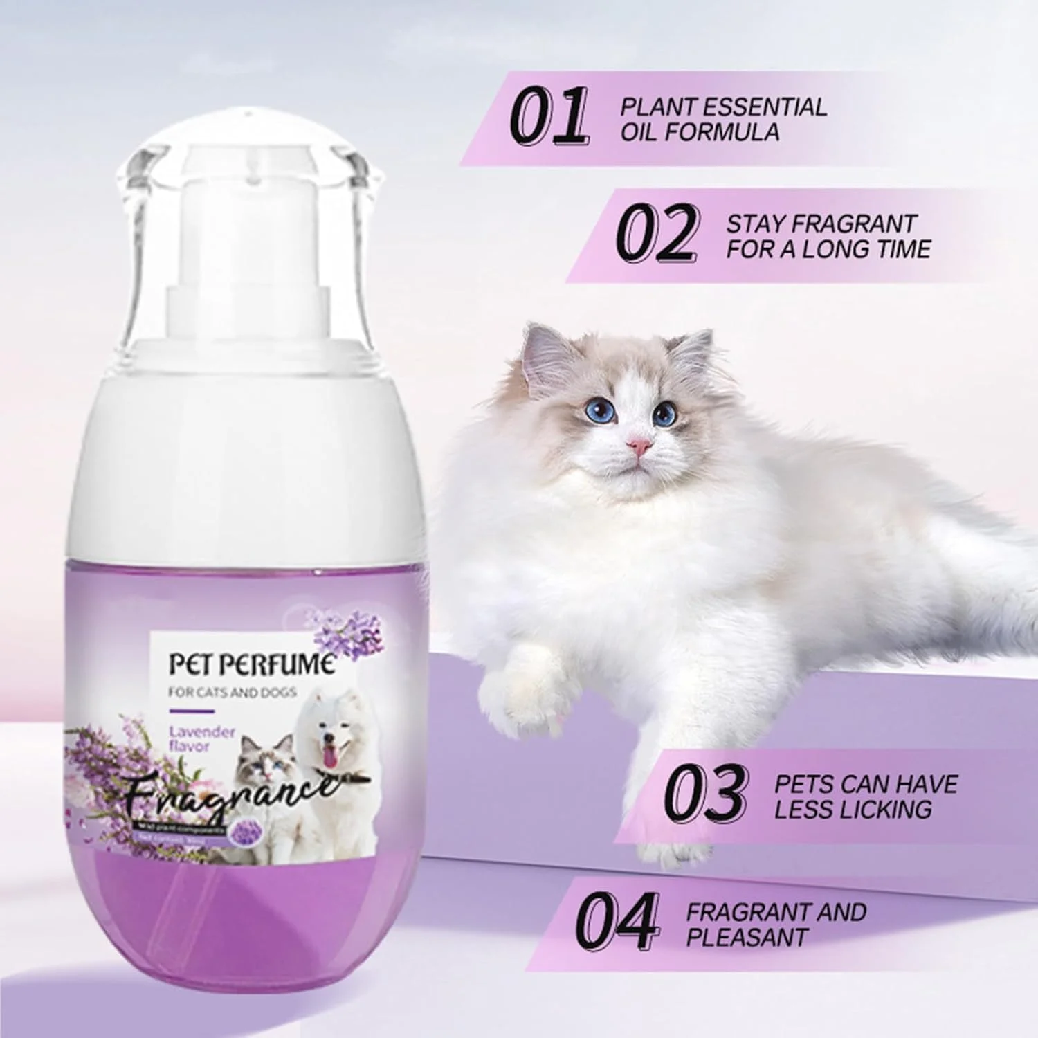 اسپری آرام‌بخش گربه، اسپری تسکین‌دهنده برای گربه‌ها - عامل آرام‌بخش ضد استرس حیوانات خانگی 30 میلی‌لیتر برای آرامش، مسافرت، محافظت از مبلمان و کف