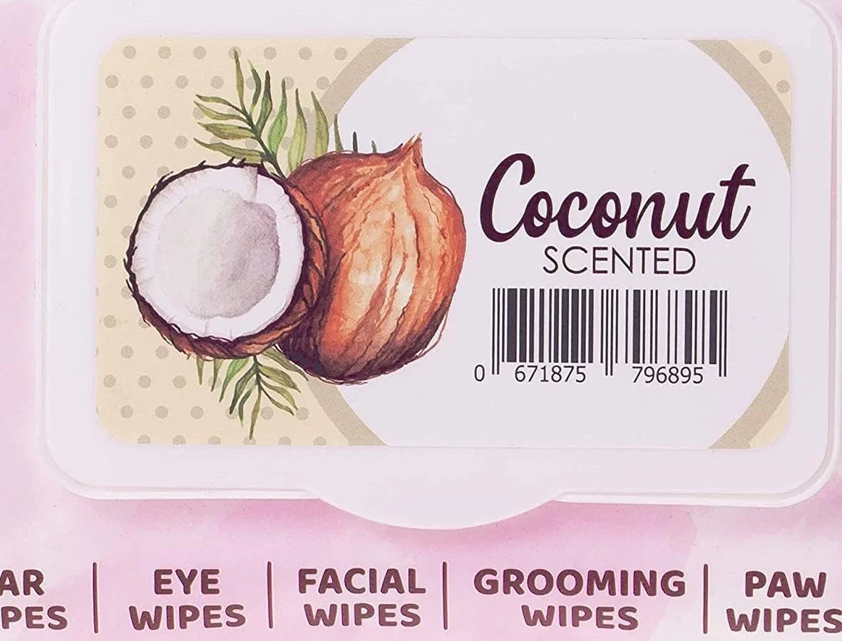 دستمال مرطوب گربه کیت کت با رایحه نارگیل 5 در 1 - سفید / 15X20 سانتی متر