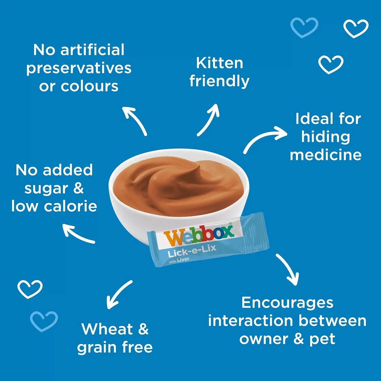 کرم تشویقی گربه با طعم جگر وب باکس، 5 عدد 10 گرمی، 002427