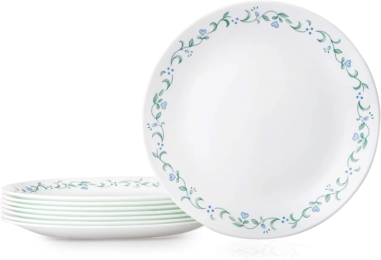 ظروف غذاخوری Corelle Classics مقاوم در برابر لب پر شدن، شامل بشقاب غذا، ناهار، پیش غذا و کاسه، بسته 8 عددی 1136756