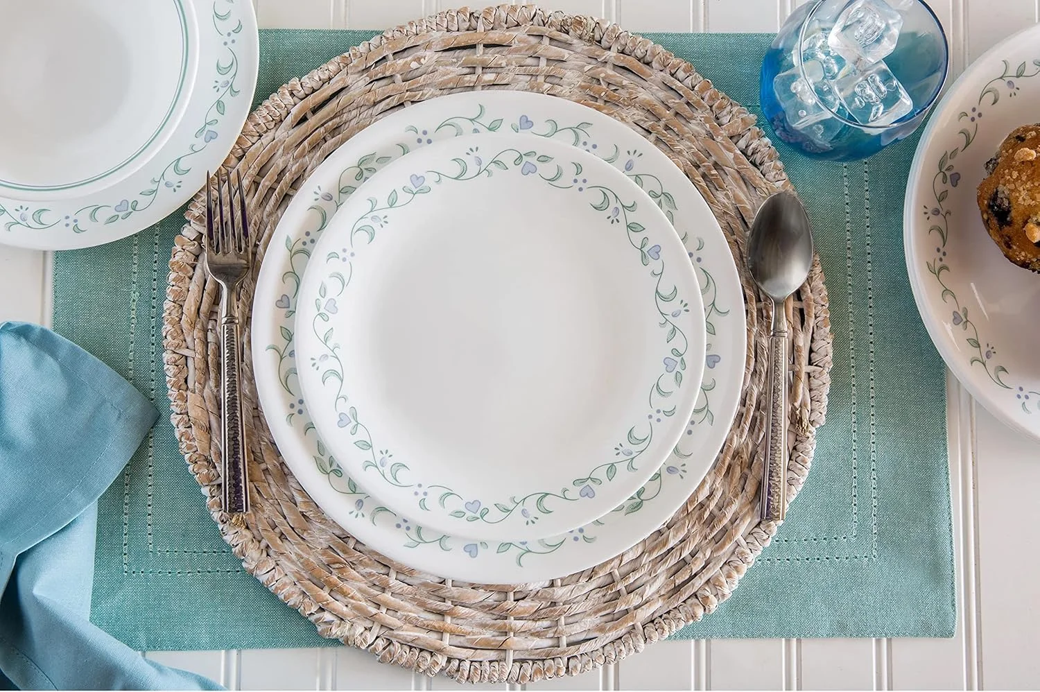 سرویس غذاخوری 18 پارچه Corelle® Country Cottage، مناسب برای 6 نفر سرویس غذاخوری 18 پارچه Corelle® Country Cottage، مناسب برای 6 نفر