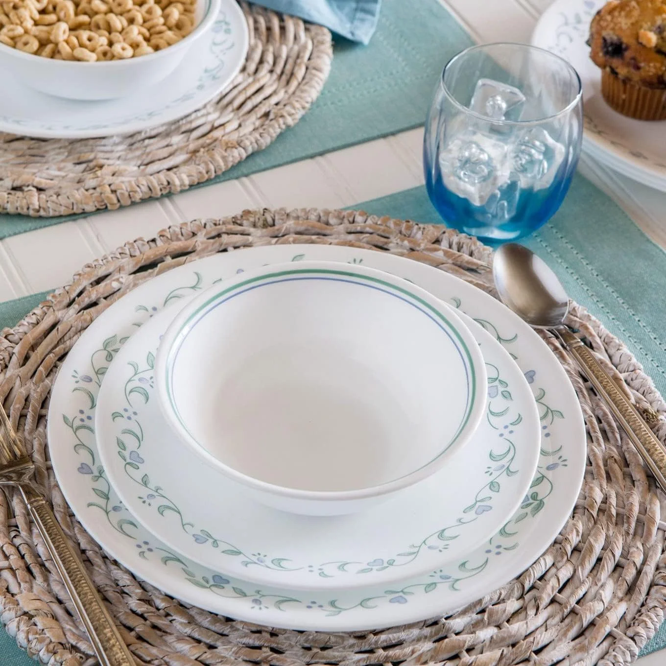 سرویس غذاخوری 18 پارچه Corelle® Country Cottage، مناسب برای 6 نفر سرویس غذاخوری 18 پارچه Corelle® Country Cottage، مناسب برای 6 نفر