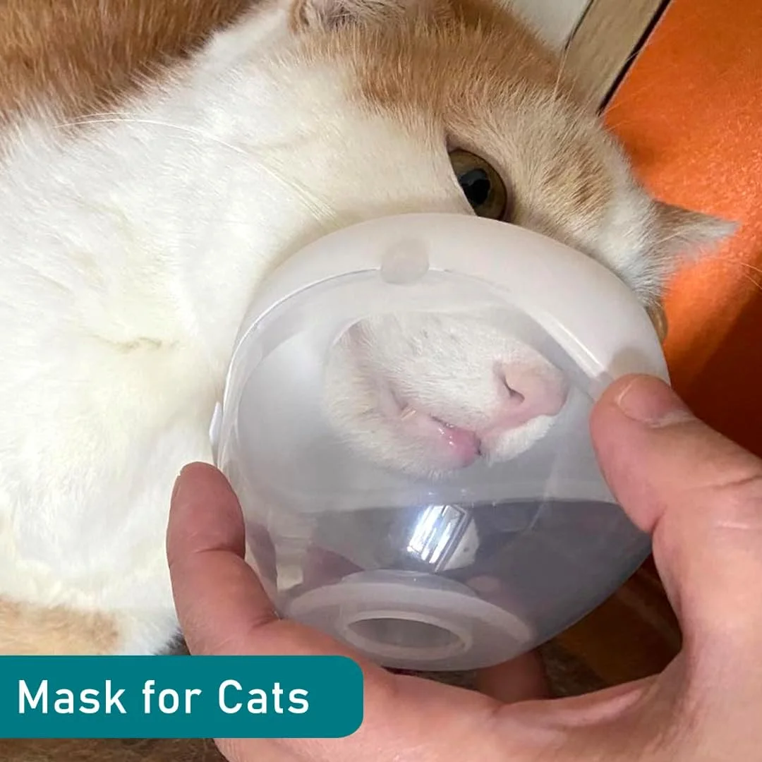ماسک نبولایزر و استنشاقی سگ و گربه، ماسک اکسیژن برای حیوانات خانگی (S)