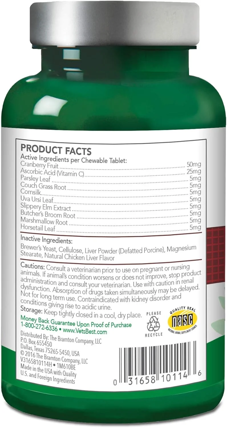مکمل غذایی حمایتی دستگاه ادراری گربه وتس بست، 60 قرص جویدنی