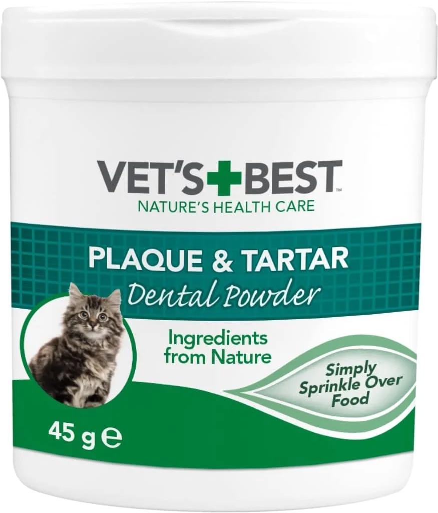 پودر طبیعی دندان گربه Vet's Best | دندان های تمیز و تنفس تازه - 45 گرم