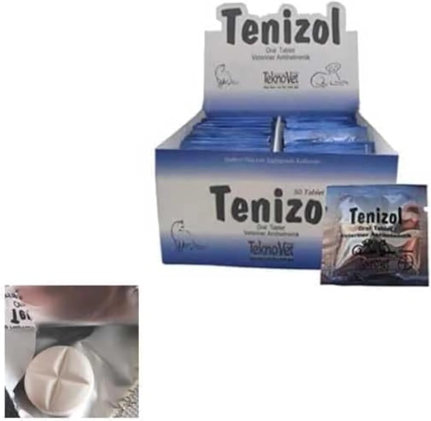 قرص خوراکی تنیزول پت تکنووت (سگ و گربه) ضد انگل داخلی (20 عدد)