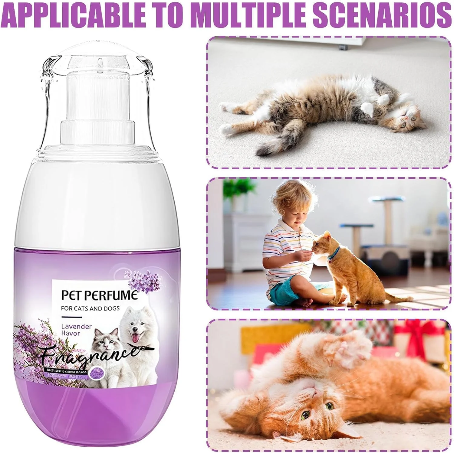 اسپری آرام‌بخش گربه | اسپری تسکین‌دهنده برای گربه‌ها، محلول ضد استرس 30 میلی‌لیتری، لوازم حیوانات خانگی برای بازدیدهای خانگی دامپزشک، مسافرت، محافظت از مبلمان و کف