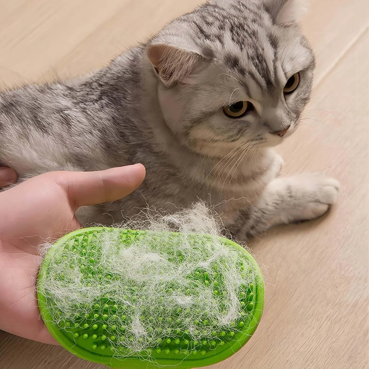 ابزار برس ماساژ و نظافت گوشه دیوار برای گربه، سگ، بچه گربه با موهای بلند و کوتاه، سبز، 1 عدد، برس ماساژ، برای حیوانات خانگی، برای گربه ها، برای سگ ها