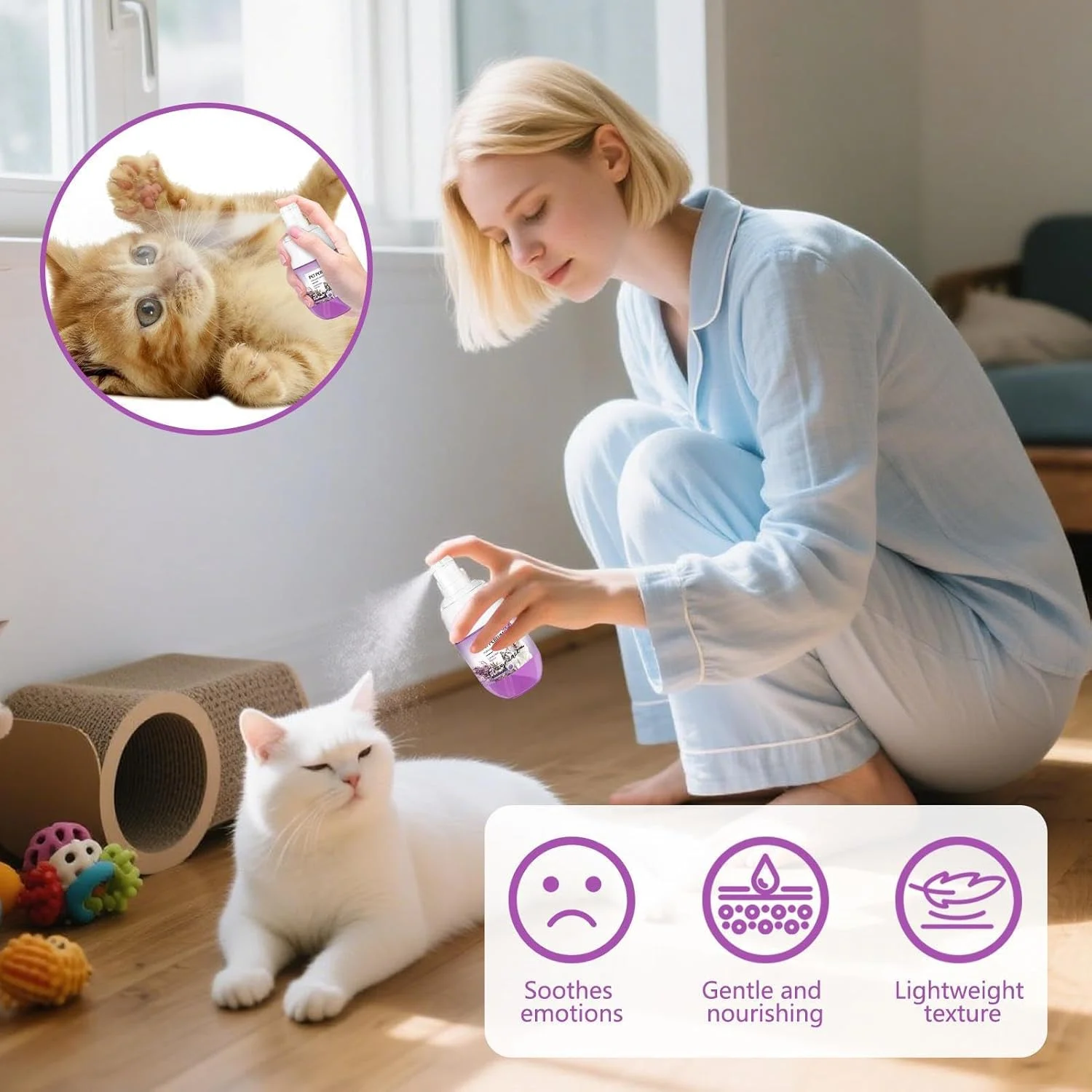 اسپری آرامبخش گربه، اسپری فرمون آرامبخش گربه، عامل آرامبخش لوازم حیوانات خانگی ضد استرس گربه 30 میلیلیتر برای آرامشبخشیدن به خانه، مسافرت، محافظت از مبلمان و کف اسپری آرامبخش گربه، اسپری فرمون آرامبخش گربه، عامل آرامبخش لوازم حیوانات خانگی ضد استرس گربه 30 میلیلیتر برای آرامشبخشیدن به خانه، مسافرت، محافظت از مبلمان و کف