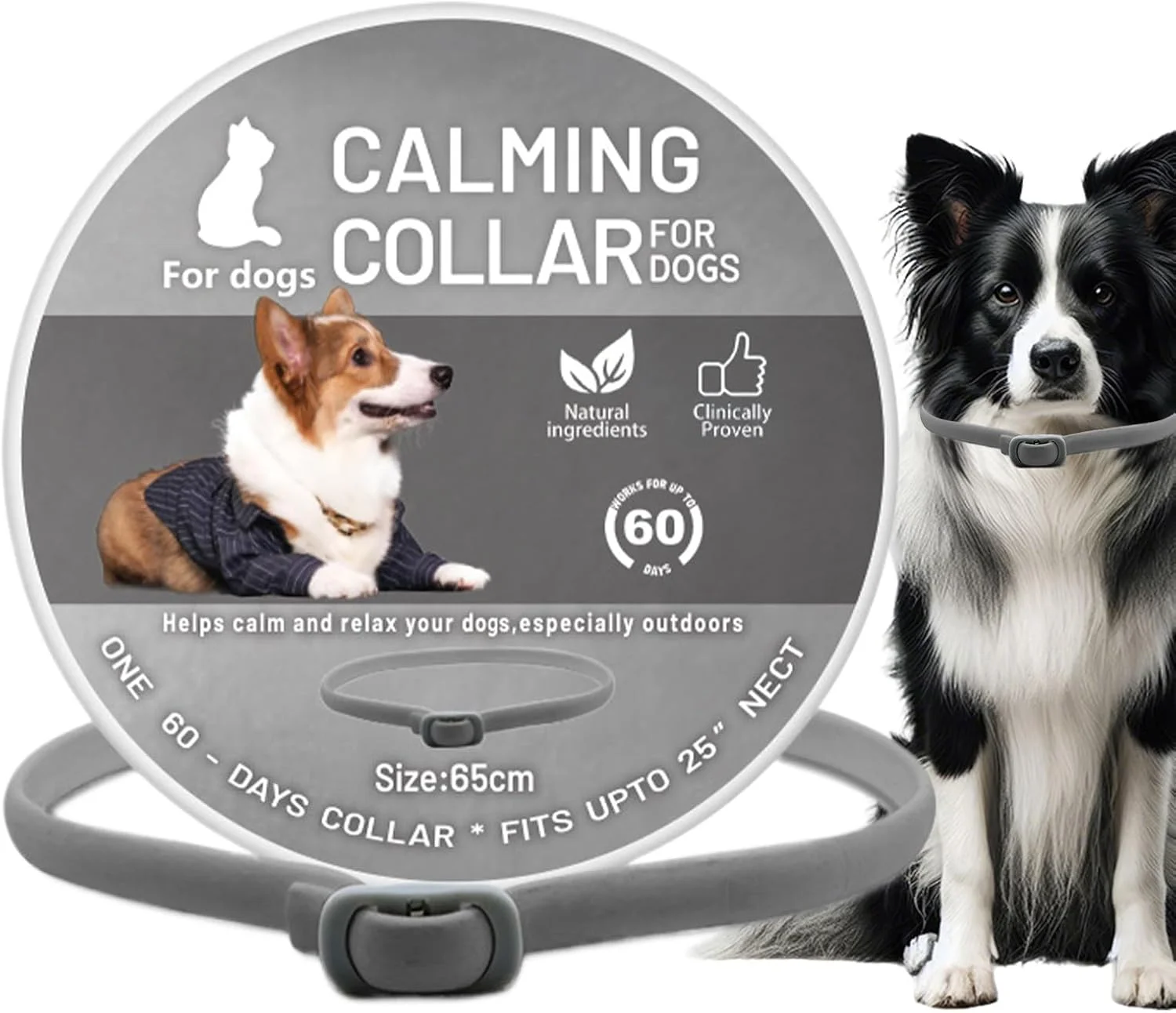 قلاده آرام‌بخش گربه | قلاده حمایتی رفتاری آغشته به فرمون | پخش کننده طبیعی لوازم حیوانات خانگی با ماندگاری طولانی برای آموزش روزانه سگ و توله سگ کوچک، متوسط و بزرگ