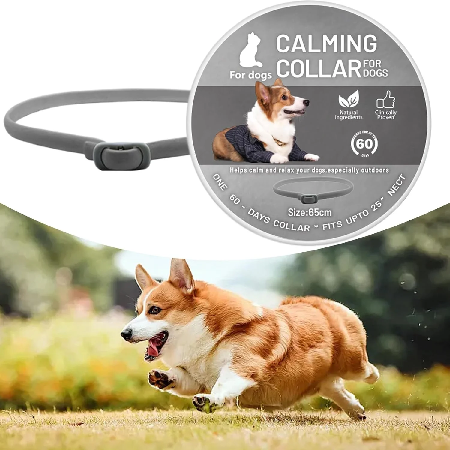 قلاده آرام‌بخش گربه | قلاده حمایتی رفتاری آغشته به فرمون | پخش کننده طبیعی لوازم حیوانات خانگی با ماندگاری طولانی برای آموزش روزانه سگ و توله سگ کوچک، متوسط و بزرگ