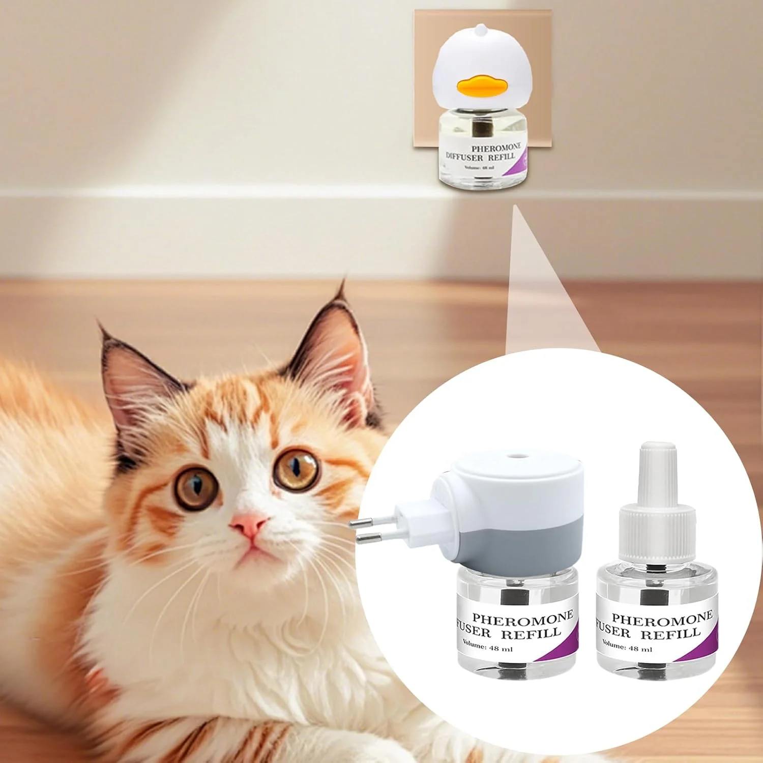 پخش کننده برای آرام کردن گربه ها، پخش کننده آرامش بخش گربه برای کاهش استرس، وسایل آسایش بی صدا برای اسپری بچه گربه در داخل خانه
