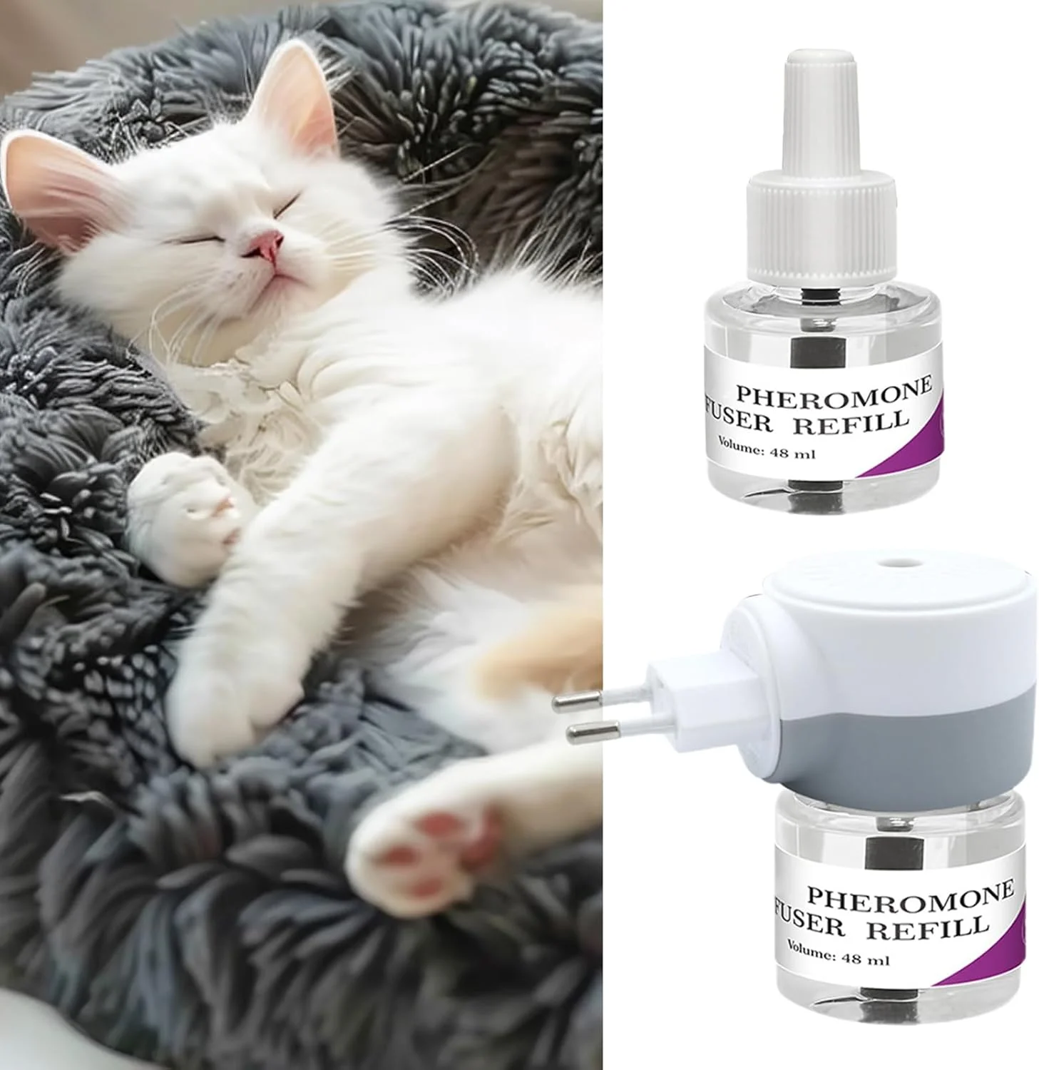 پخش کننده برای آرام کردن گربه ها، پخش کننده آرامش بخش گربه برای کاهش استرس، وسایل آسایش بی صدا برای اسپری بچه گربه در داخل خانه