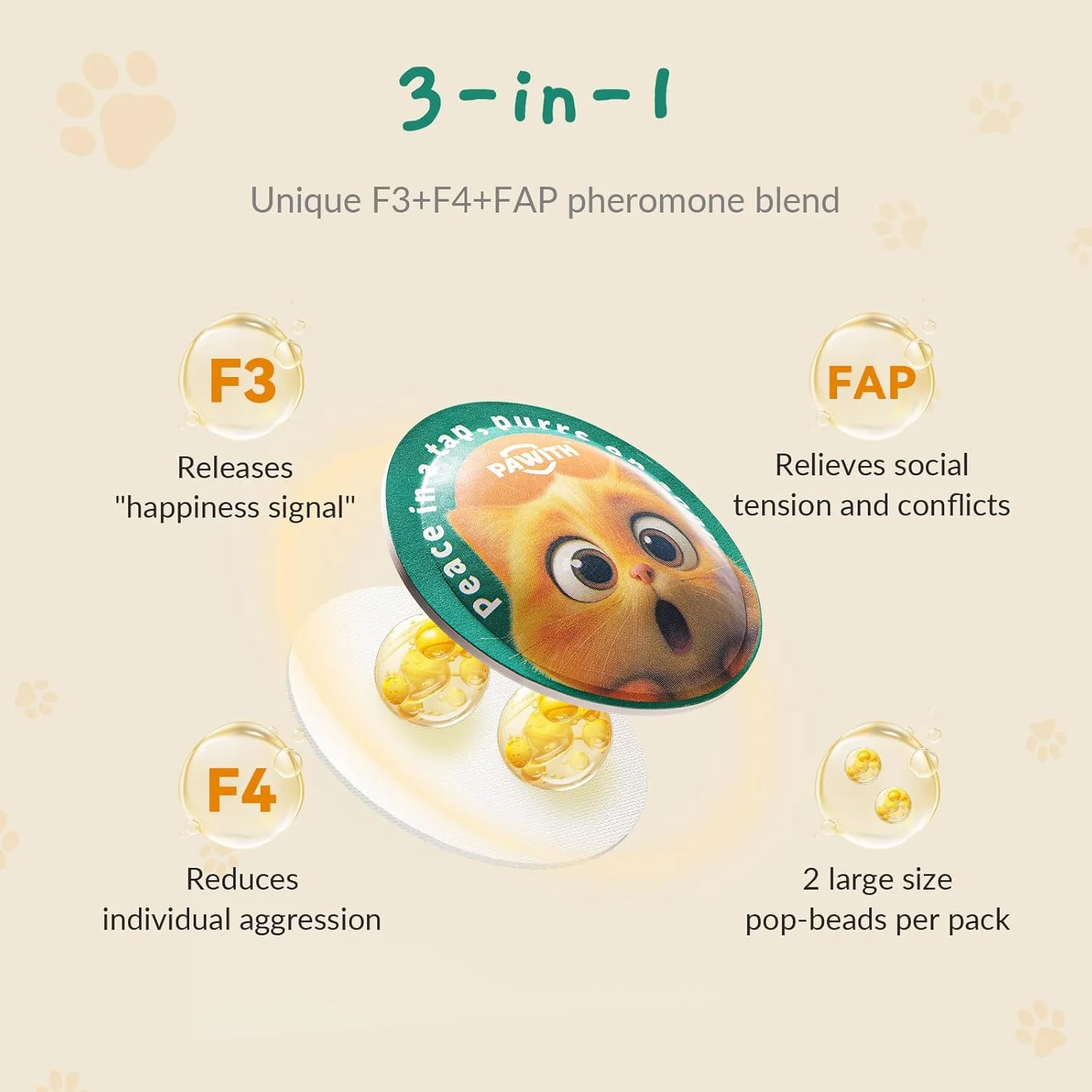 دفیوزر آرام‌بخش گربه - دفیوزر فرمونی برای گربه‌ها و بچه گربه‌ها برای کاهش اضطراب و رفتارهای ناشی از استرس، بدون نیاز به برق، کمک آرام‌بخش طولانی‌مدت و تقویت‌شده (1 بسته، پاپ پچ)