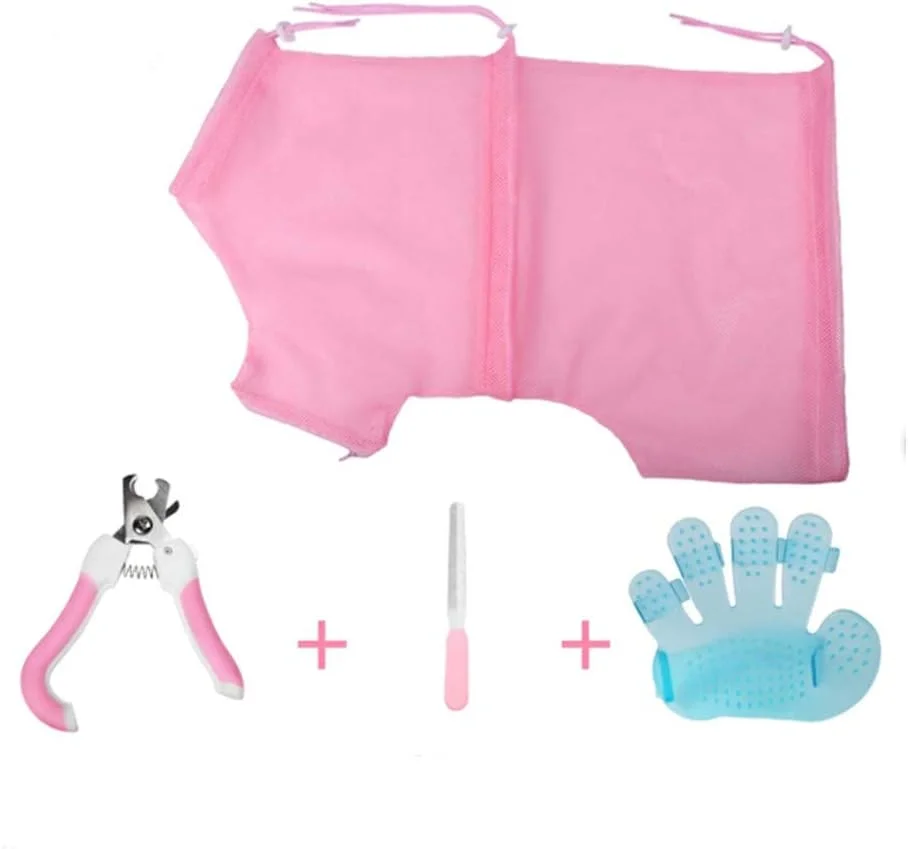 کیف نظافت گربه NANANANA، لوازم نظافت حیوانات خانگی، گربه خانگی، کیفی که به صاحب کمک می کند گربه را تمیز کند، حیوانات خانگی، لوازم حیوانات خانگی، لوازم گربه، جلوگیری از خراشیده شدن صاحب (صورتی)