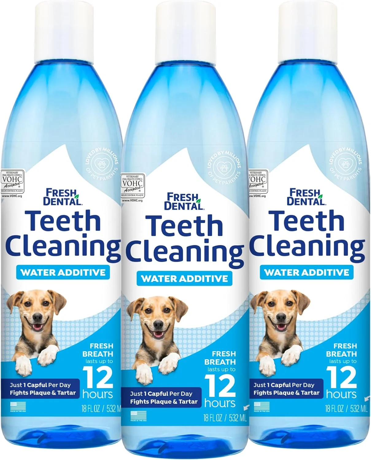 محلول افزودنی آب طراوت بخش دهان و دندان سگ/گربه نچرال پرامیس، 532 میلی لیتر، بسته 3 عددی