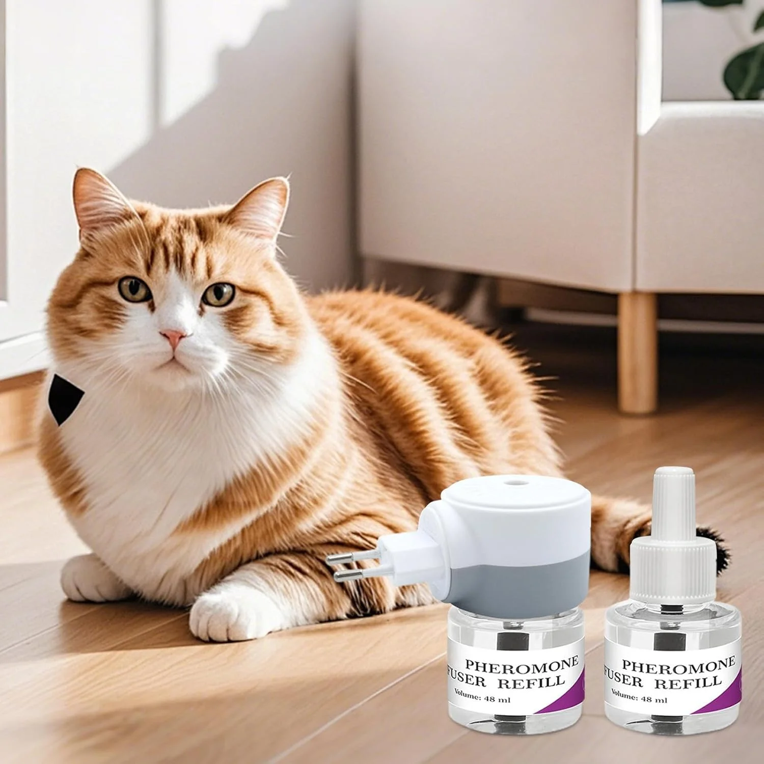 پخش کننده آرام بخش گربه - پخش کننده طولانی مدت آرام بخش گربه | کاهش استرس، خواب آرام، وسایل آسایش، دوشاخه برای خانه، مسافرت، اسپری بچه گربه