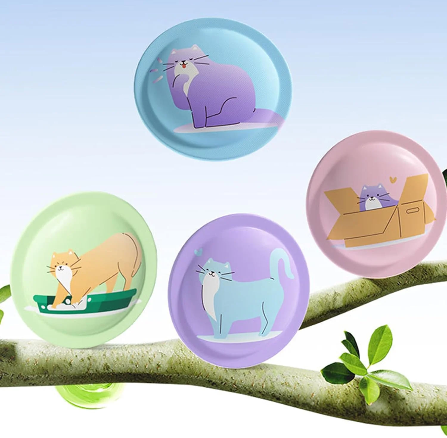 برچسب آرام‌بخش گربه - 8 عدد برچسب آرامش‌بخش برای سگ، لوازم حیوانات خانگی تسکین‌دهنده مناسب سفر برای خانه، مسافرت با ماشین، ملاقات دامپزشک