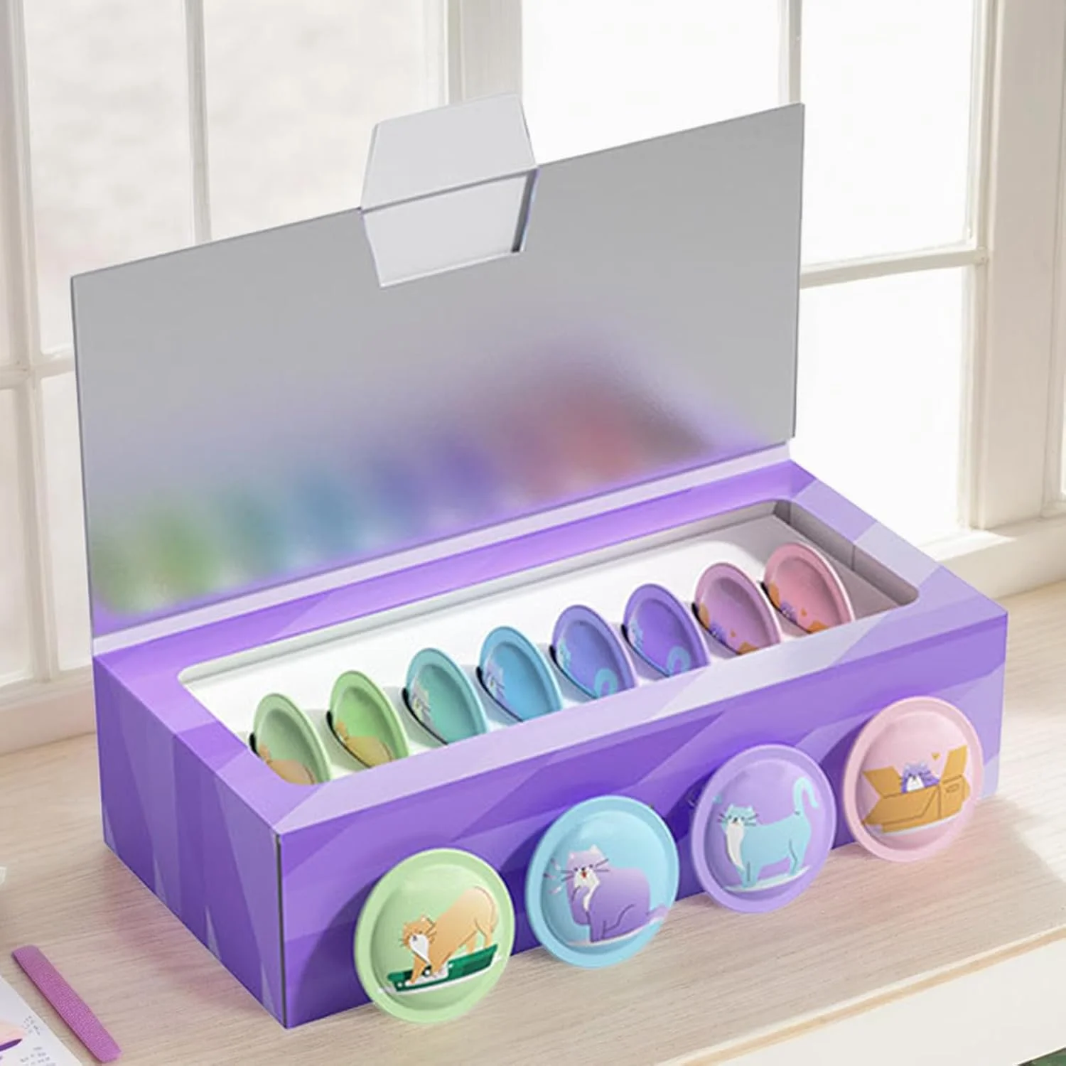 برچسب آرام‌بخش گربه - 8 عدد برچسب آرامش‌بخش برای سگ، لوازم حیوانات خانگی تسکین‌دهنده مناسب سفر برای خانه، مسافرت با ماشین، ملاقات دامپزشک