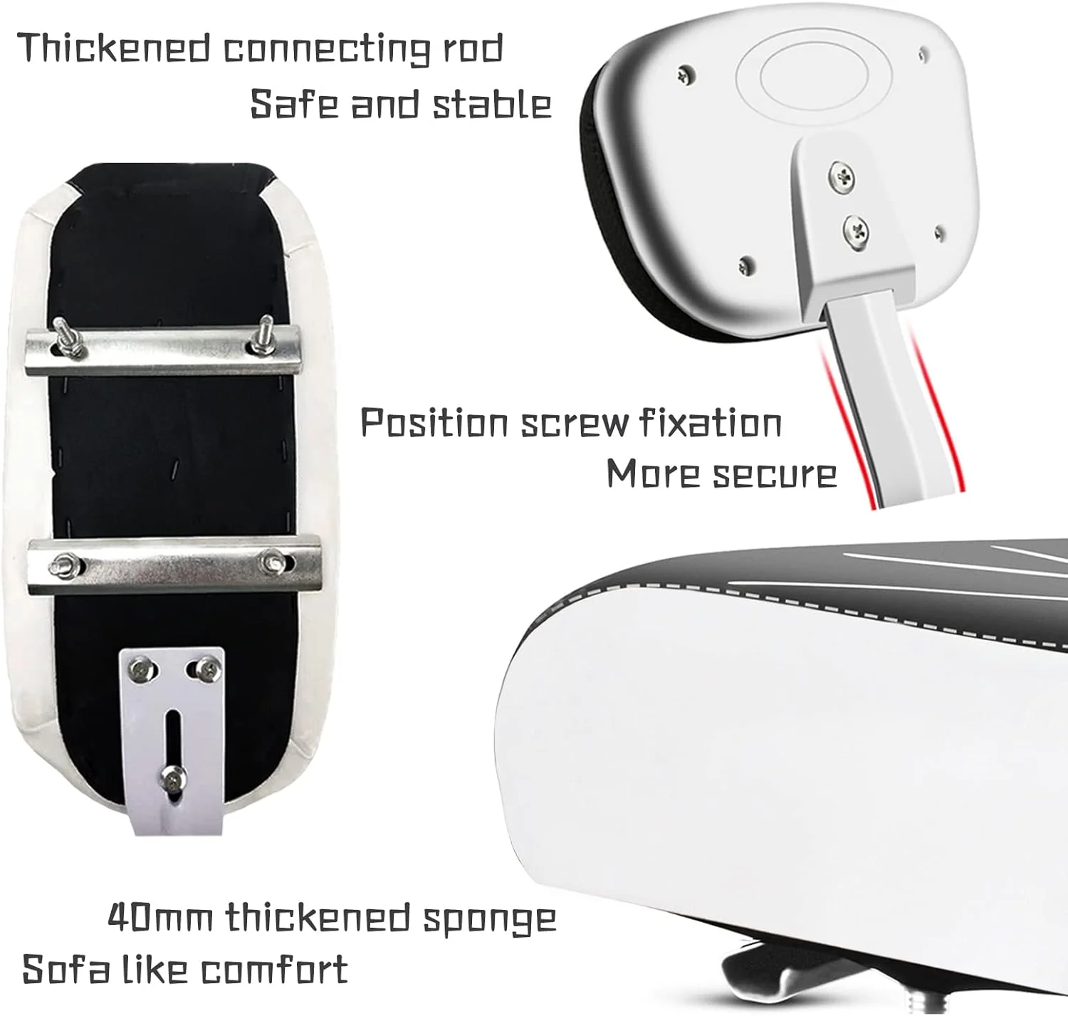 مجموعه لوازم جانبی صندلی عقب دوچرخه ایمنی، صندلی عقب با پشتی، دسته صندلی عقب دوچرخه، بالشتک صندلی دوچرخه، مجموعه جاپایی، بالشتک صندلی عقب برای کودکان یا بزرگسالان