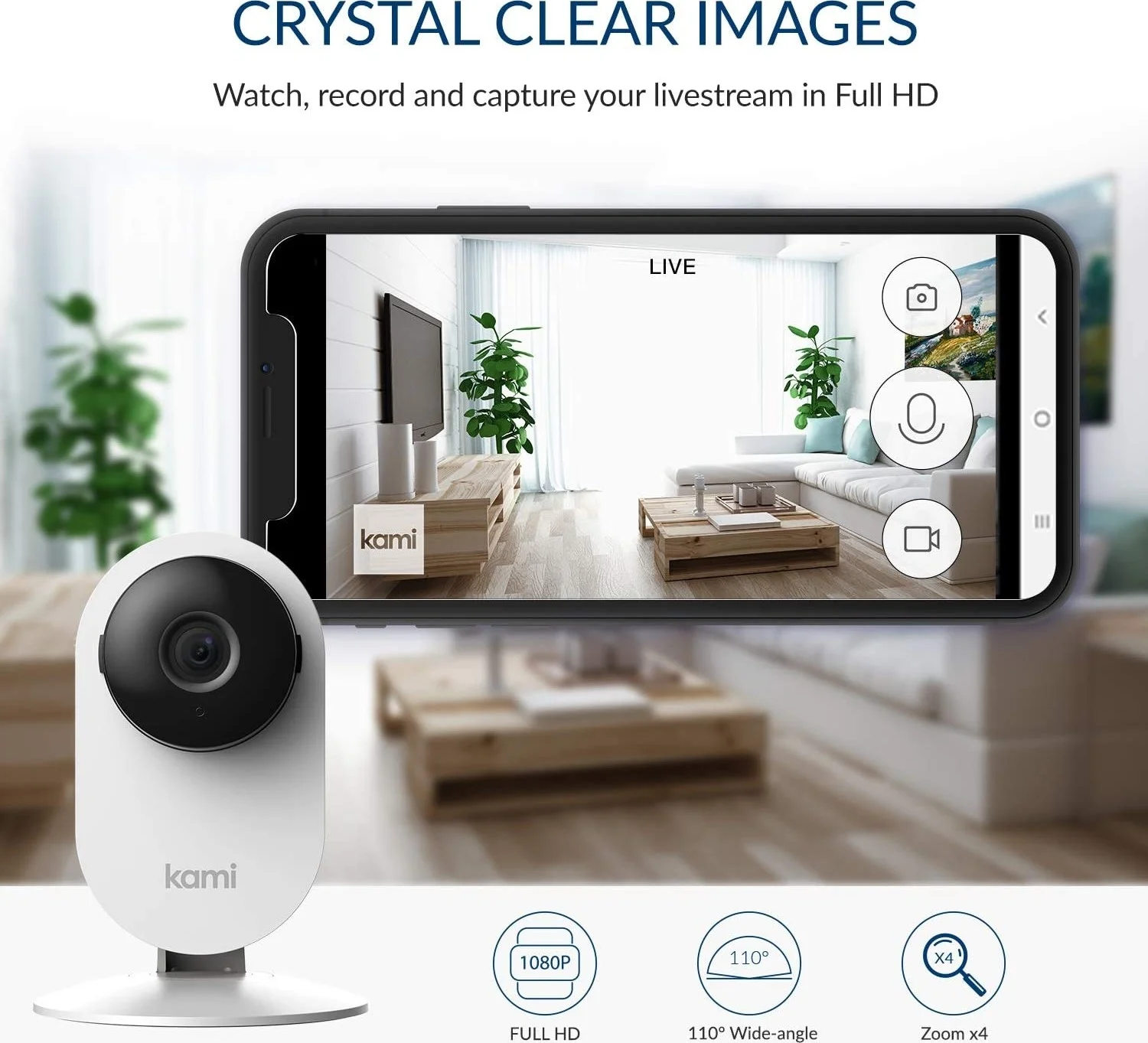 دوربین امنیتی Kami Y28، 1080P، سیستم نظارت خانگی IP بیسیم با تشخیص چهره، پخش یکپارچه فیلم با برنامه Kami & YI Home، سازگار با الکسا و گوگل - سفید | 6970171176436 دوربین امنیتی Kami Y28، 1080P، سیستم نظارت خانگی IP بیسیم با تشخیص چهره، پخش یکپارچه فیلم با برنامه Kami & YI Home، سازگار با الکسا و گوگل - سفید | 6970171176436