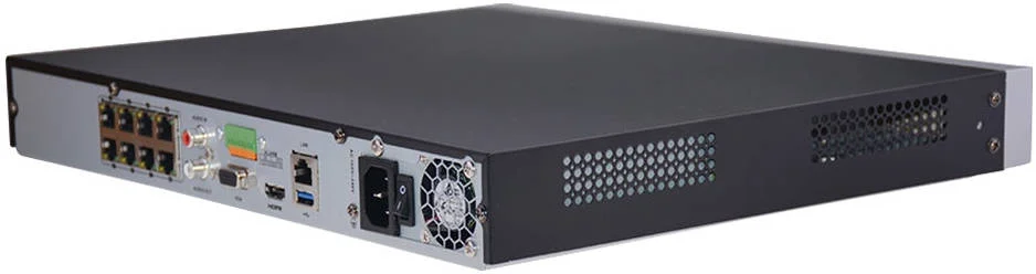 دستگاه ضبط تحت شبکه هایک ویژن 8 کانال 1U با 8 پورت PoE 4K، رمزگشایی تا 8 کانال @1080p، پهنای باند ورودی تا 80 مگابیت بر ثانیه، تا 8 ورودی دوربین IP، 2 رابط SATA برای HDD، تشخیص حرکت 2.0، مشکی | DS-7608NI-K2/8P