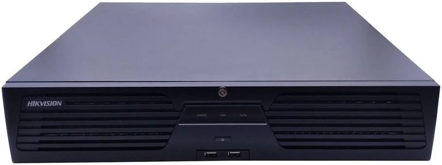 دستگاه NVR هایک ویژن 32 کانال 2U 8K، تا 32 ورودی دوربین IP، تا پهنای باند 320 مگابیت بر ثانیه، 8 رابط SATA و 1 رابط eSATA، تا 16 ترابایت ظرفیت هر دیسک، 1 RS-485 (Full-Duplex)، 1 RS-232، مشکی | DS-9632NI-M8