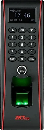 دستگاه کنترل تردد ضد آب ZKTECO IP65 مدل TF1700 با صفحه نمایش OLED 128x64 و الگوریتم VX10.0